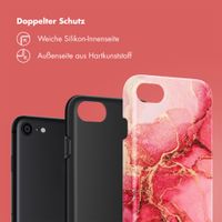 Selencia Vivid Back Cover Apple iPhone SE (2022 / 2020) / 8 / 7 - Rosy Marble