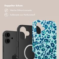 Selencia Vivid Tough Back Cover mit MagSafe für das iPhone 16 - Wild Spots Light Blue