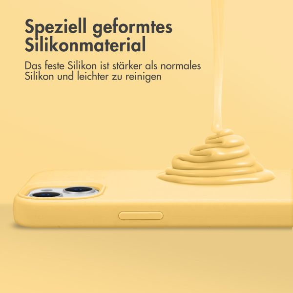 Accezz Liquid Silikoncase mit MagSafe für das iPhone 14 Pro - Gelb