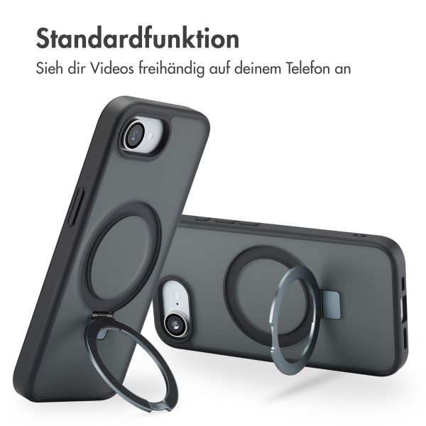 Accezz Ring Stand Backcover mit MagSafe Apple iPhone 16e - Schwarz