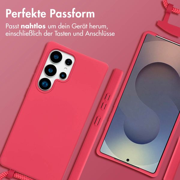 imoshion Color Backcover mit abnehmbarem Handykette und MagSafe Samsung Galaxy S25 Ultra - Red Raspberry