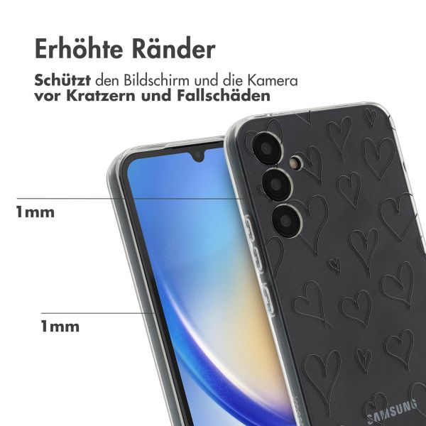 imoshion Design Hülle für das Samsung Galaxy A34 (5G) - Hearts