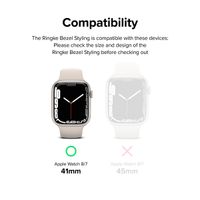 Ringke Bezel Styling für die Apple Watch Series 7 / 8 / 9 - 41 mm - Matte Curve Gold