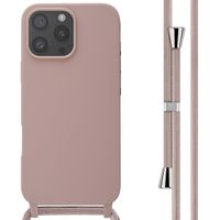 imoshion Silikonhülle mit Band für das Apple iPhone 16 Pro Max - Sand Pink