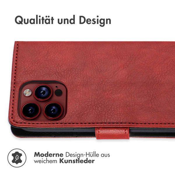 imoshion Luxuriöse Klapphülle für das iPhone 15 Pro - Rot