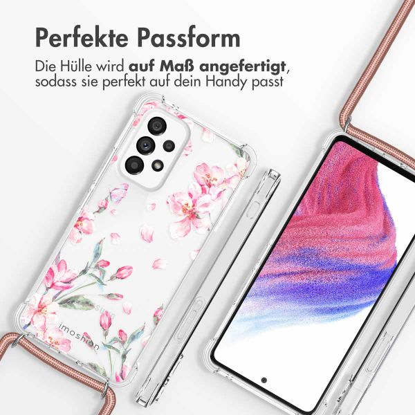 imoshion Design Hülle mit Band für das Samsung Galaxy A53 - Blossom Watercolor