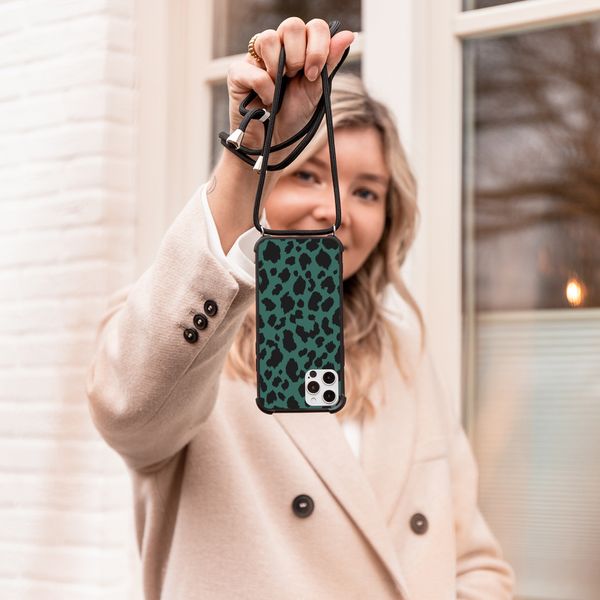 imoshion Design Hülle mit Band für das Samsung Galaxy A70 - Panther Illustration