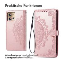 imoshion Mandala Klapphülle für das Motorola Edge 30 Fusion - Rose Gold