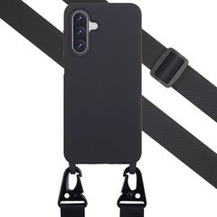 Selencia SilikonHülle mit abnehmbarem Band Samsung Galaxy A17 - Schwarz