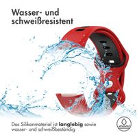 imoshion Silikonband Sport für das Fitbit Charge 5 / Charge 6 - Rot / Schwarz