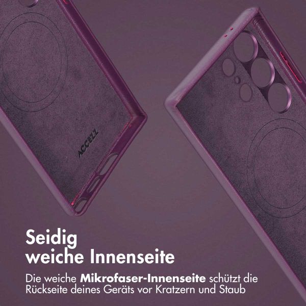 Accezz 2-in-1 Klapphülle aus Leder mit MagSafe für das Samsung Galaxy S24 Ultra - Heath Purple