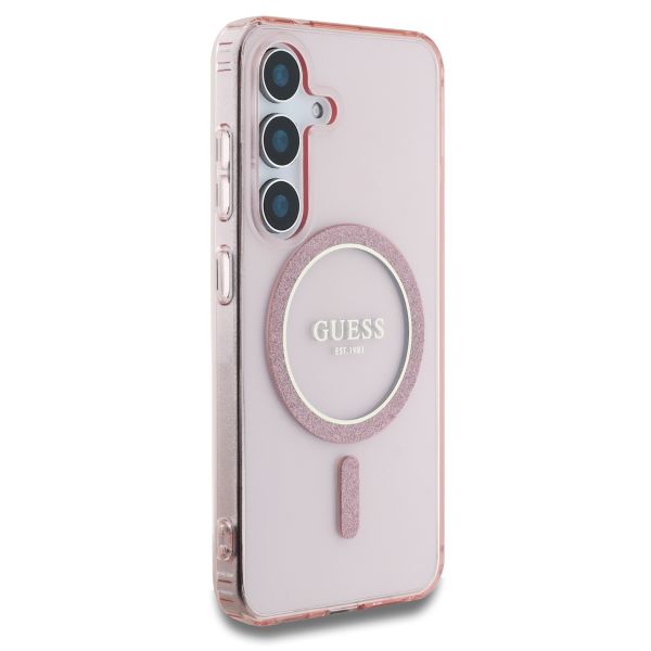 Guess MagSafe IML Glitter Gradient Case Samsung Galaxy S25 - Rosa