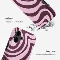 Selencia Vivid Rückabdeckung mit MagSafe Apple iPhone 16 - Wavy Swirl Pink Plum