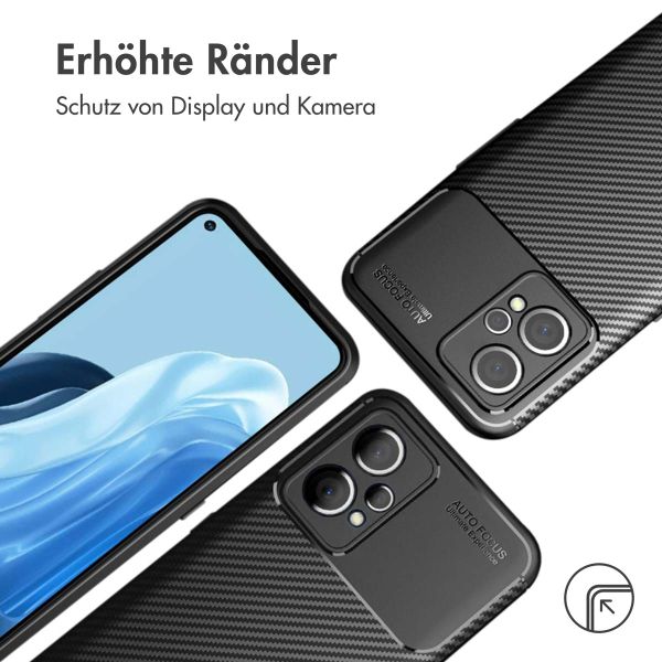 imoshion Carbon-Hülle für das Realme 9 Pro Plus - Schwarz