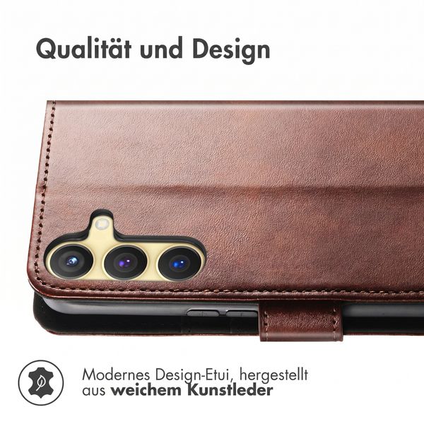 imoshion Luxuriöse Klapphülle Samsung Galaxy S25 / S24 - Dunkelbraun