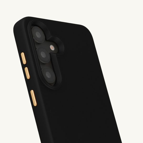 Selencia Rivièra Backcover mit MagSafe mit abnehmbaren Haken Samsung Galaxy A55 (5G) / A35 - Velvet Black