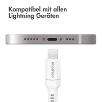 imoshion Lightning- auf USB-C-Kabel – nicht MFi-zertifiziert – Geflochtenes Gewebe – 1,5 m – Weiß