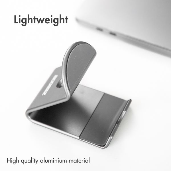 Accezz Handyhalterung für den Schreibtisch - Tablethalter für den Schreibtisch - Premium - Aluminium - Grau