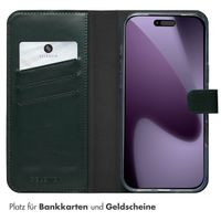 Selencia Echtleder Klapphülle Apple iPhone 17 Pro Max - Grün
