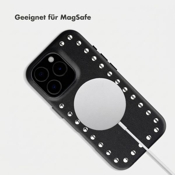 Selencia Studs Backcover mit MagSafe Apple iPhone 16 Pro - Velvet Black