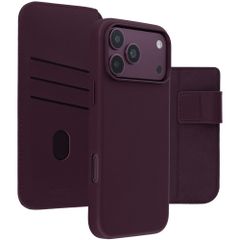 Accezz 2-in-1 Klapphülle aus Leder mit MagSafe Apple iPhone 18 Pro / 17 Pro - Heath Purple