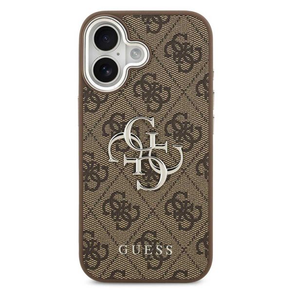 Guess 4G Metal Logo Back Cover Apple iPhone 17 - Silver Edge - Brown