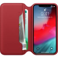 Apple Leather Folio Klapphülle Rot für das Apple iPhone Xs / X