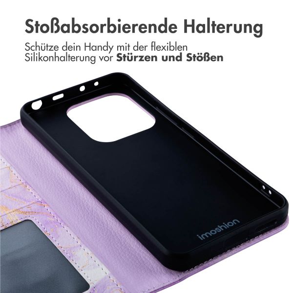 imoshion Design Klapphülle Xiaomi Redmi Note 14 (4G) - Purple Marble