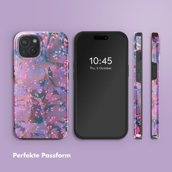 Selencia Vivid Rückabdeckung mit MagSafe Apple iPhone 15 - Fresh Paint Flower Orange