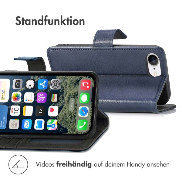 imoshion Luxuriöse Klapphülle Apple iPhone 16e - Dunkelblau