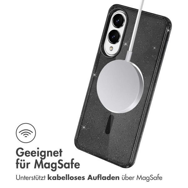imoshion Sparkle Back Cover mit MagSafe Samsung Galaxy S25 Edge - Schwarz