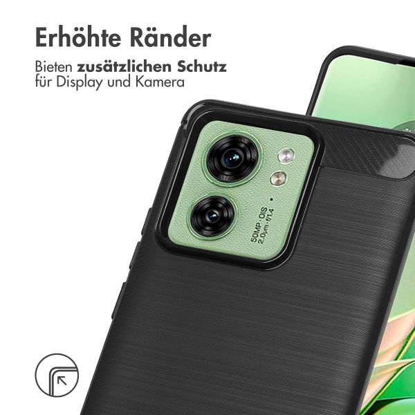 imoshion Brushed Back Cover Motorola Edge 40 - Schwarz