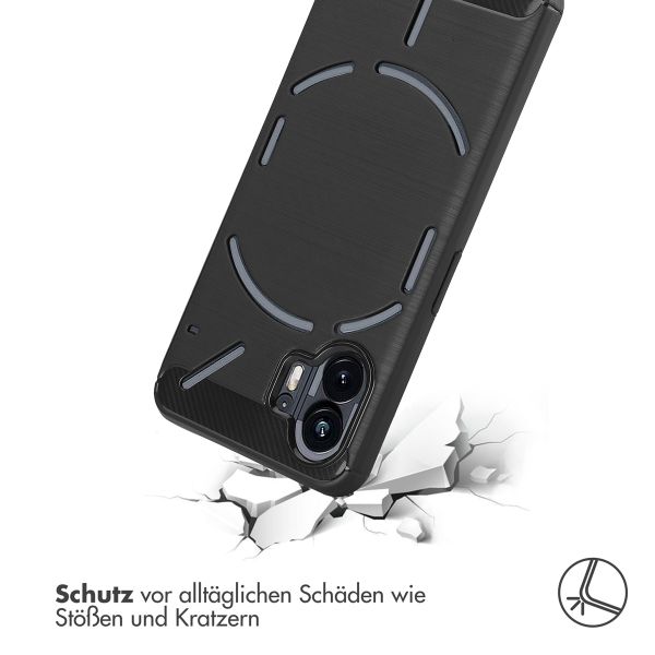 imoshion Brushed Back Cover Nothing Phone (2) - Schwarz