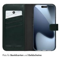 Selencia Echtleder Klapphülle Apple iPhone 17 Pro - Grün