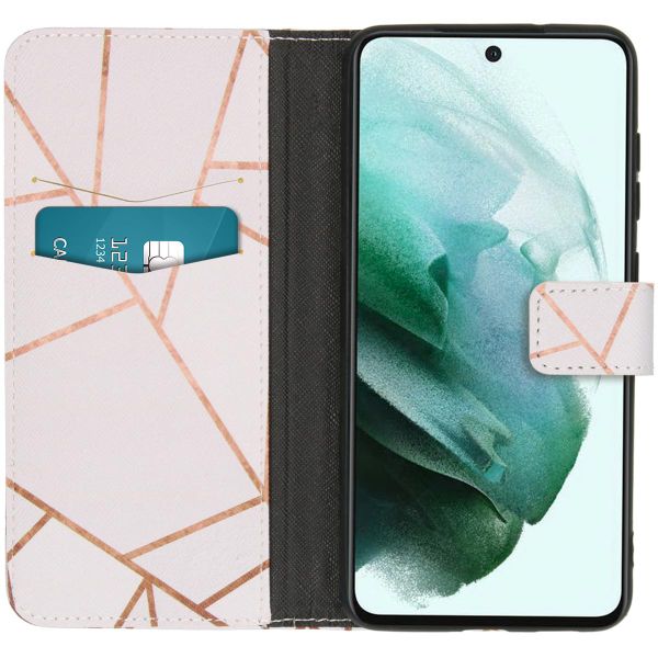 imoshion Design TPU Klapphülle Samsung Galaxy S21 FE - White Graphic