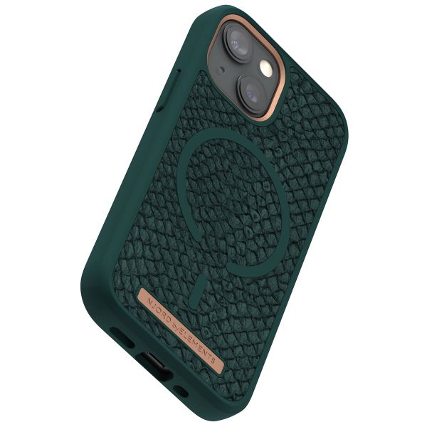 Njorð Collections Salmon Leather MagSafe Case für das iPhone 13 Mini - Dark Green