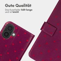 imoshion Design Klapphülle Apple iPhone 16 - Crush Check Coral Dust
