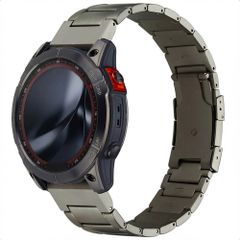 Accezz Mattes Titanstahlarmband -   Garmin 26 mm Anschluss - Titanium