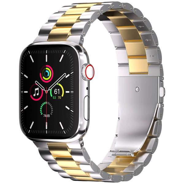 imoshion Edelstahlarmband für das Apple Watch Series 1 bis 9 / SE (38/40/41 mm) | Series 10 (42 mm) - Silber / Gold