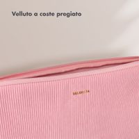 Selencia Cord Laptop Hülle 15-16 Zoll - Laptop Sleeve - Soft Blush