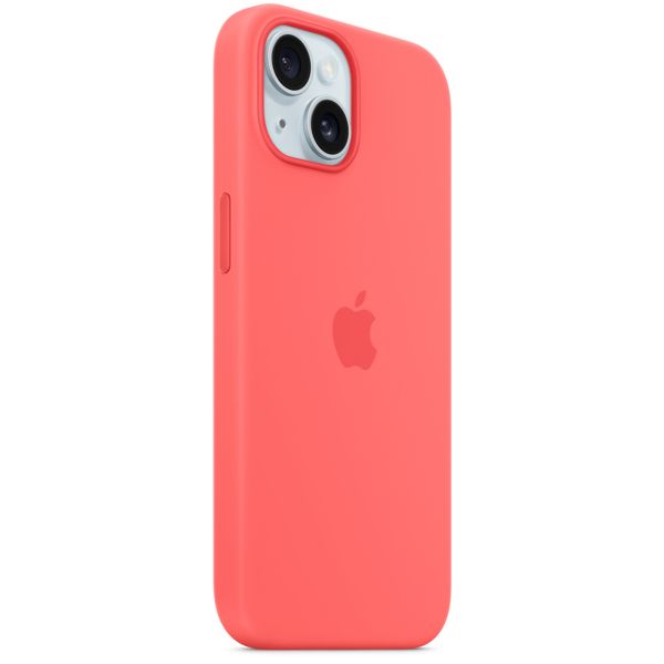 Apple Silikon-Case MagSafe für das iPhone 15 - Guava