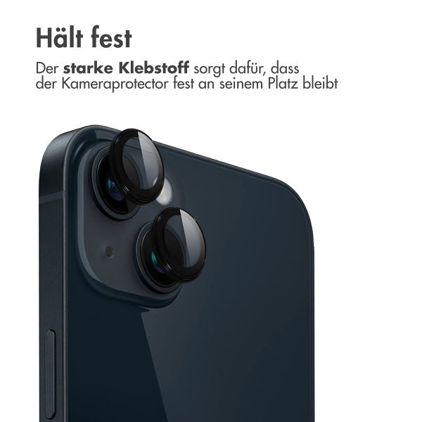 imoshion 2er-Pack Objektivschutz für Kamera für das Apple iPhone 15 / 15 Plus - Schwarz