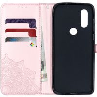 Mandala Klapphülle Rosa für das Motorola One Vision