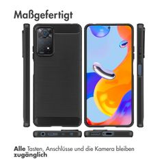 imoshion Brushed Back Cover Xiaomi Redmi Note 11 Pro - Schwarz