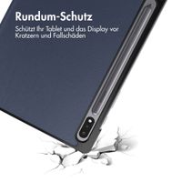 imoshion Trifold Klapphülle für das Samsung Galaxy Tab S8 / S7 - Dunkelblau