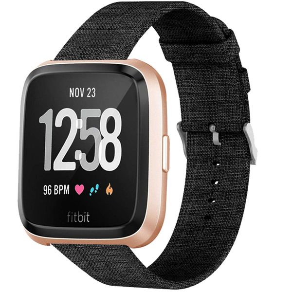 imoshion Nylon-Armband für die Fitbit Versa 2 / Versa Lite - Schwarz