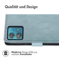 imoshion Luxuriöse Klapphülle Motorola Moto G84 - Hellblau
