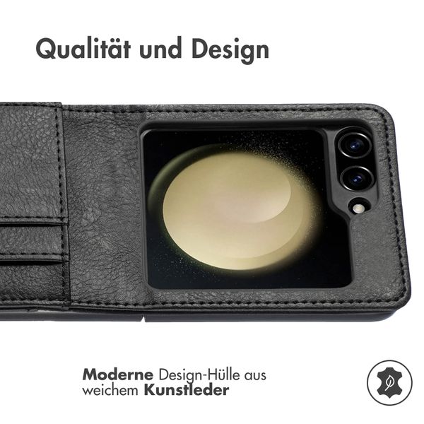 imoshion Luxuriöse Klapphülle Samsung Galaxy Z Flip 6 - Schwarz