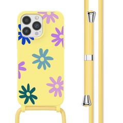 imoshion SilikonHülle design mit Band Apple iPhone 13 Pro - Yellow Flower Distance