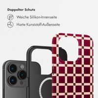 Selencia Vivid Rückabdeckung mit MagSafe Apple iPhone 15 Pro - Check This Burgundy